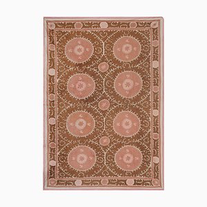 Faded Brown and Pink Suzani Table Cloth
