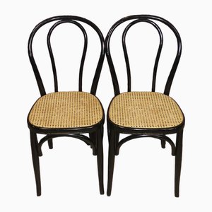 Wienerlecht Cafehaus Stühle in Schwarz lackiert, 2er Set