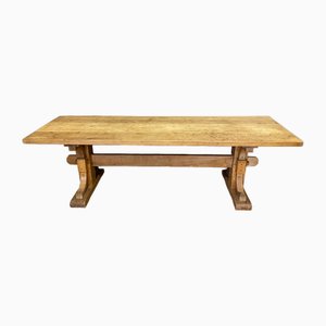 Large French Oak Farmhouse Dining Table, 1920