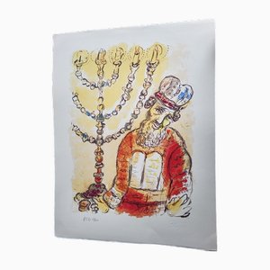 Marc Chagall, Aaron and the Lamp from The Story of the Exodus, 1987, Lithograph