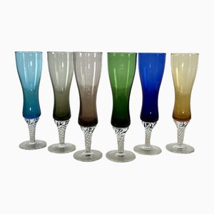 Bicchieri colorati di Murano, 1960, set di 6