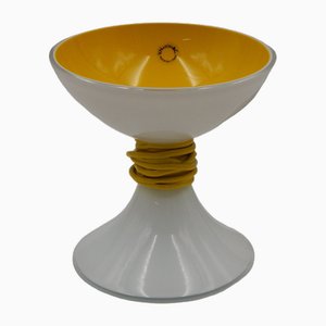 Twist Vase mit Gelbem Morosa von Carlo Nason, 2000er