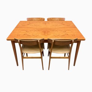 Extendable High Table and Chairs, 1950, Set of 5