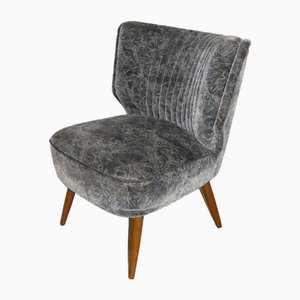 Cocktail Armchair in Gray Patterned, 1950s