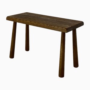 Mid-Century Brutalist Oak Side Table in the style of Charlotte Perriand, 1960s