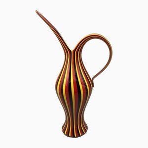 Carafe Rigati en Verre de Murano par Anna Gili pour Salviati, Italie, 1997