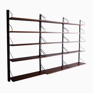Vintage Rosewood Modular Wall Shelving Unit Shelves by Poul Cadovius, 1960s