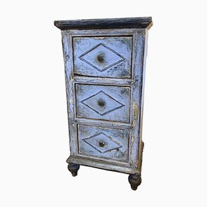 Antique Italian Painted Nightstand with Drawers