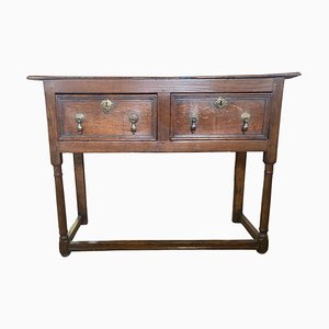 Antique George I English Oak Console Table, 1700s