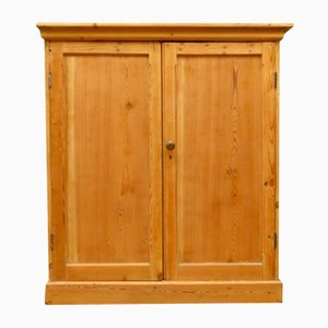 Victorian English Stripped Pine Housekeeping Larder Cabinet