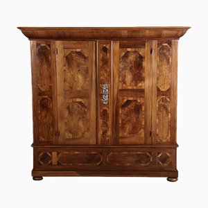 Antique Baroque Cabinet in Walnut with Iron Lock, 1760