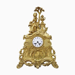 Antique Gilt Bronze Table Clock, 19th Century