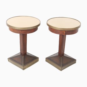 Art Deco Beech Pub or Side Tables, 1930s, Set of 2