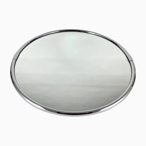 Vintage Scandinavian Style Circle Wall Mirror with Metal Frame