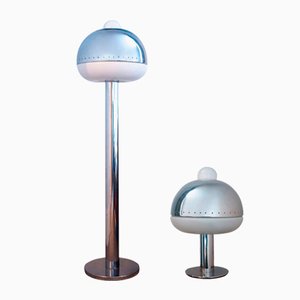 Lampes Champignon Space Age attribuées à Goffredo Reggiani, Italie, 1970s, Set de 2