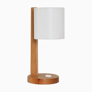Modern Scandinavian Table Lamp in Oak & Acrylic attributed to Luxus, Sweden, 1960s