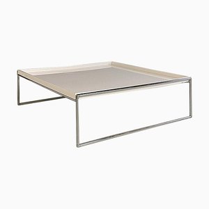 Modern Italian Steel White Plastic Trays Coffee Table by Piero Lissoni for Kartell, 1990s