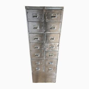 Vintage Industrial Stripped Metal Filing Cabinet