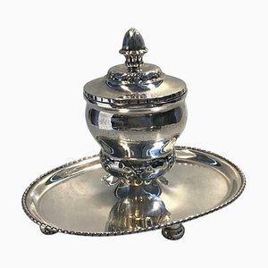 Sterling Silver Inkwell from Georg Jensen, 1920s