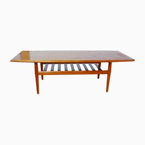 Mid-Century Teak Coffee Table attributed to Grete Jalk for Glostrup, Denmark, 1960s