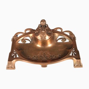 Antique Art Nouveau Inkwell in Bronze, 1920s