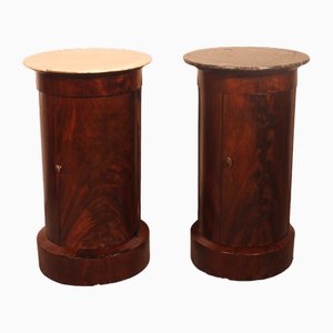 Somno Empire Period Bedside Tables in Mahogany, Set of 2