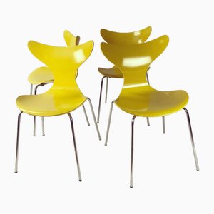 Seagull Dining Chairs by Arne Jacobsen for Fritz Hansen, 1974, Set of 4