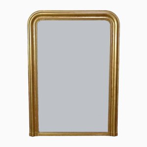 Espejo de chimenea Louis Philippe de madera dorada