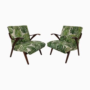 Vintage Green Armchairs, 1970s, Set of 2