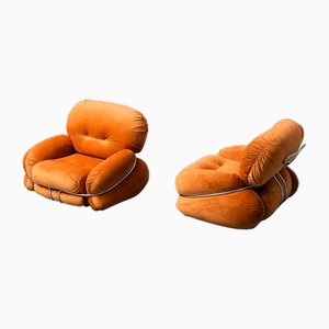 Okay Armchairs by Adriano Piazzesi, 1970s, Set of 2