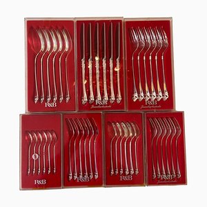 Silbernes Besteck von Robbe & Berking, 1980er, 42 Set