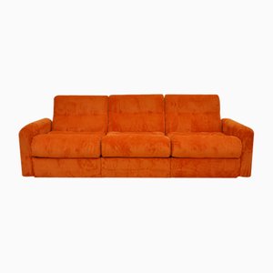 Orange Corduroy Modular Sofa, 1970s, Set of 3
