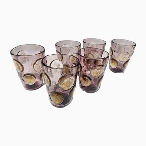 Art Deco Murano Cocktail Glasses by Marian Iskra, 2004, Set of 6