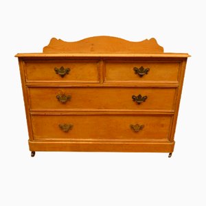 Antique Victorian Pine Chest of Drawers on Castors