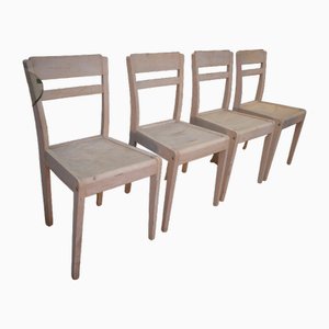 Beech Stella Dining Chairs, 1940s, Set of 4