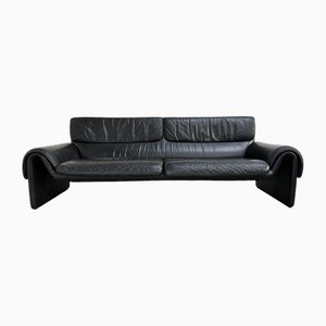 Ds-2011 Black Leather Sofa from from de Sede, Switzerland