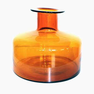 Vase Ambre par Otto Brauer pour Holmegaard, 1960s