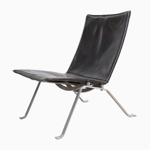 Sillón modelo PK22 Mid-Century de cuero patinado de Poul Kjærholm para E. Kold Christensen, años 60