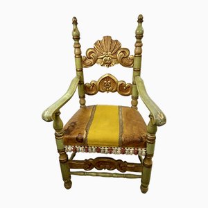 Baroque Throne Armchair, 1950s