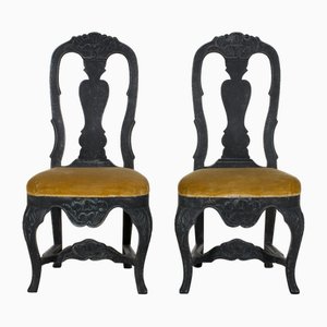 19th Century Swedish Rococo Chairs, Set of 2