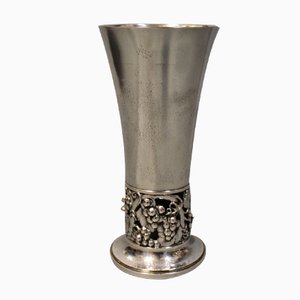 Large Vintage Silver Cup by Evald Nielsen for Johannes Siggard