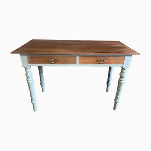 Vintage Console Table with Brass Handles