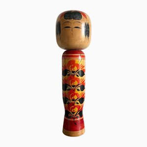 Bambola Kokeshi vintage giapponese fatta a mano