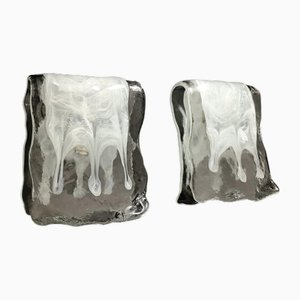 Wall Lights in Murano Glass, Alabsater & Aluminum from Sil-Lux, Set of 2