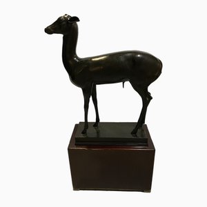 Young Deer in Patinated Bronze from Chiurazzi Napoli, 1890s