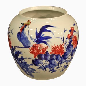 Chinese Painted Ceramic Vase, 2000s