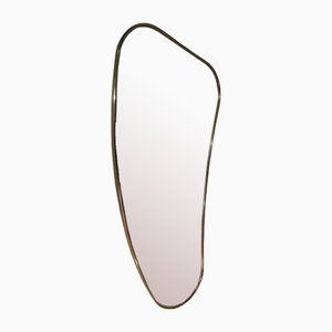 Mirror with Brass Frame in the Shape of a Banana