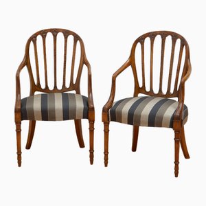Antique Carver Armchairs, 1920s, Set of 2