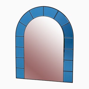 Espejo de pared italiano al estilo de Cristal Arte, años 60