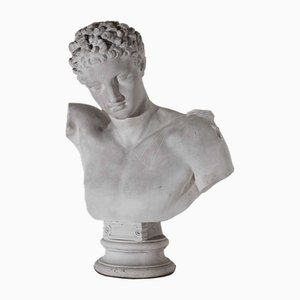 Bust of Hermes of Olympia, Late 19th Century, Plaster